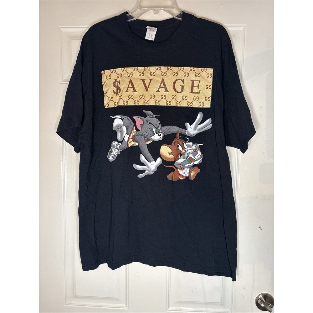 Gildan Tom And Jerry Graffiti T Shirt